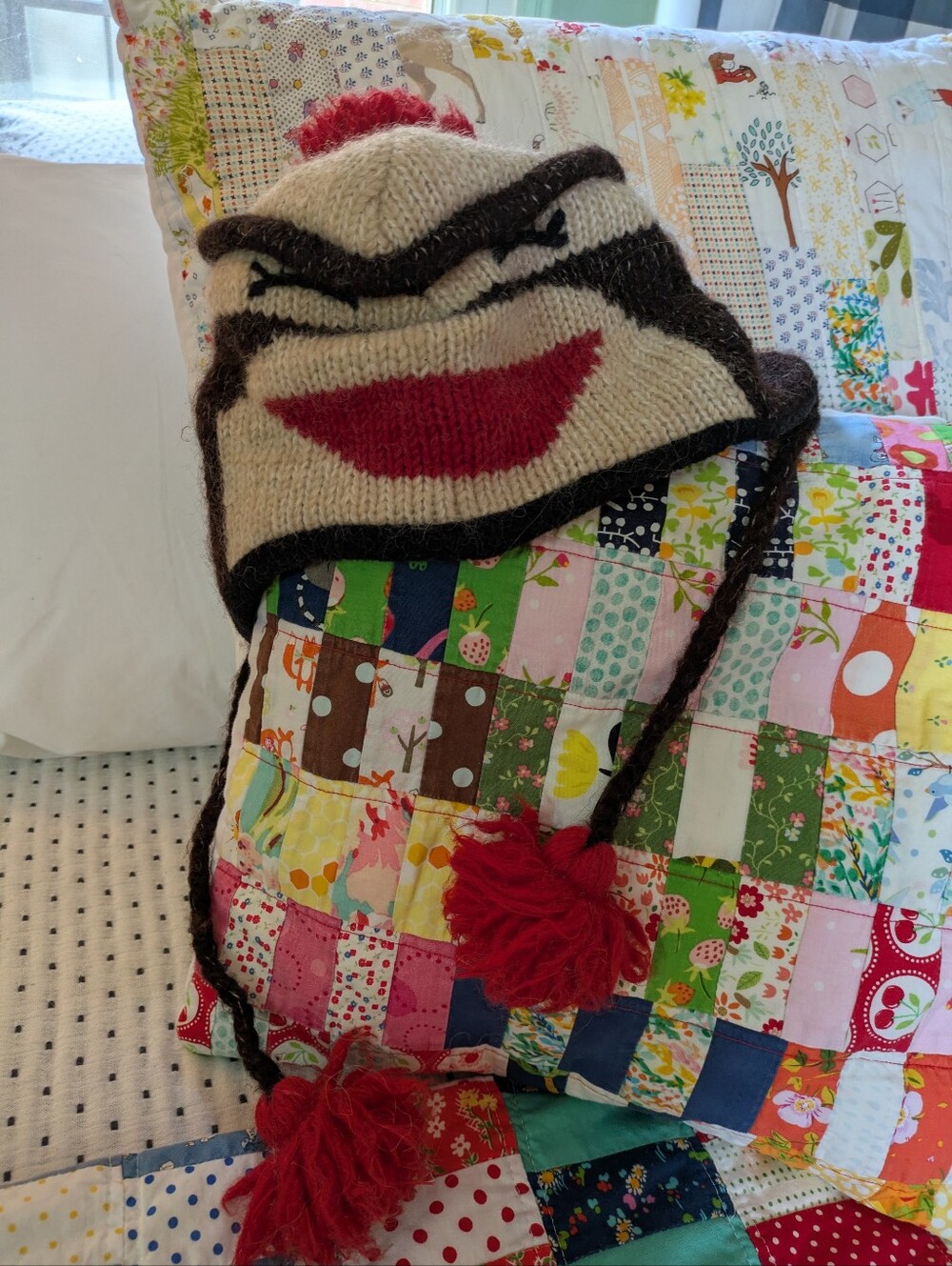 Adult Sized Sock Monkey Hat